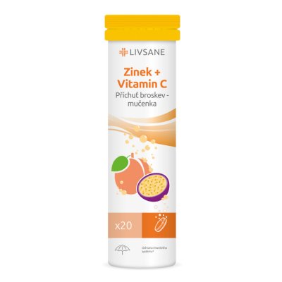 LIVSANE Šumivé tablety CZ Zinek + Vitamin C 20ks