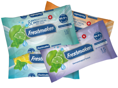 Freshmaker Antibakteriální vlhčené ubrousky 15 ks