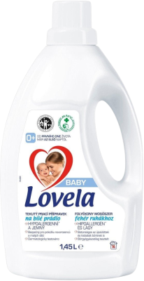 Lovela Baby tekutý prací přípravek na bílé prádlo 1,45 l / 16 pracích dávek Lovela Baby tekutý prací přípravek na bílé prádlo 1,45 l / 16 pracích dávek