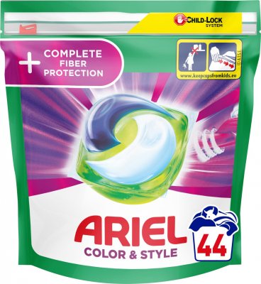 Ariel gelové kapsle All in 1 Color Complete Fiber Protection 44ks