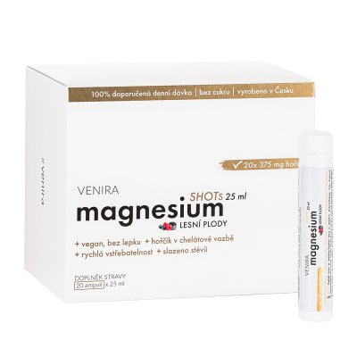 Venira Magnesium shots, příchuť lesní plody 20 x 25 ml