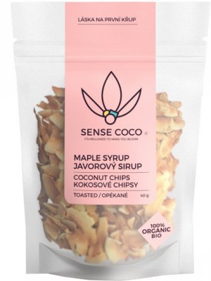 Sense Coco Bio kokosové chipsy javorové 40g