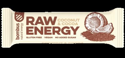 Bombus RAW Energy kokos a kakao 50g