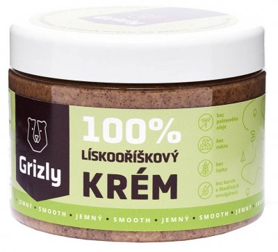 GRIZLY Lískooříškové máslo jemné 500g