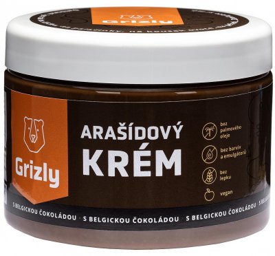 GRIZLY Arašídové máslo s belgickou čokoládou 500g