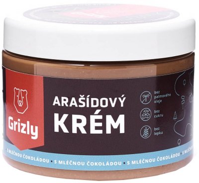 GRIZLY Arašídové máslo s mléčnou čokoládou 500g