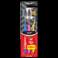 Colgate Zubní kartáček Zig Zag Charcoal 3ks
