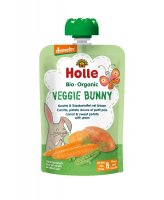 Veggie Bunny - Pouchy Carrot, Sweet potato and peas – Bio pyré mrkev, batáty a hrášek