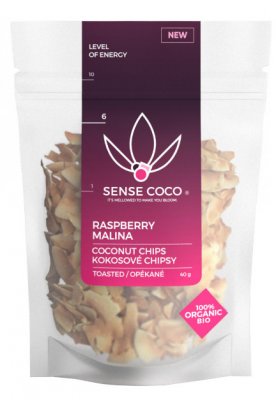 Sense Coco Bio kokosové chipsy malinové 40g