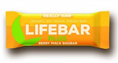 Lifebar plus třešňová s macou a baobabem BIO Lifefood 47 g