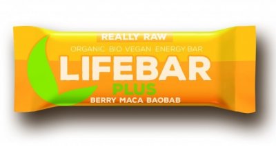 Lifebar plus třešňová s macou a baobabem BIO 47 g Lifefood