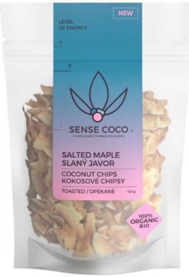 Sense Coco Bio kokosové chipsy slaný javor 40g