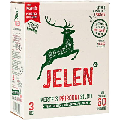 Jelen Prací prášek s mýdlovým základem, 60 dávek 3kg