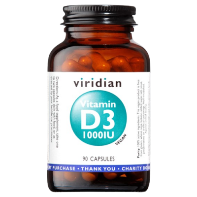 Viridian Vitamin D3 1000iu 90 kapslí