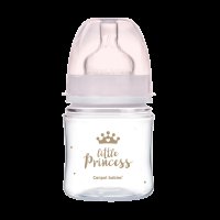 Canpol babies Lahev se širokým hrdlem ROYAL BABY 120ml růžová