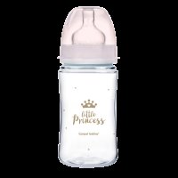 Canpol babies Lahev se širokým hrdlem ROYAL BABY 240ml růžová