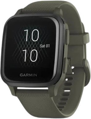 Garmin Venu Sq Music, Slate/Green Band