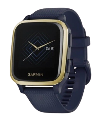 Garmin Venu Sq Music,LightGold/Blue Band