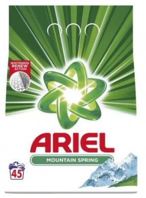 Ariel Mountain Spring Prací prášek 45 pracích dávek 3.375 kg