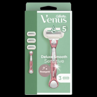 Gillette Venus Sensitive Rose Gold strojek + 3 hlavice Gillette Venus Sensitive Rose Gold strojek + 3 hlavice
