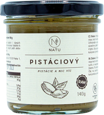 NATU Pistáciový krém 140 g NATU Pistáciový krém 140 g