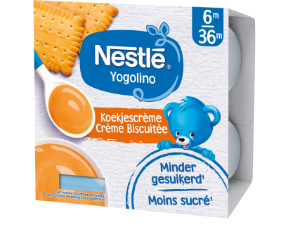 NESTLÉ Yogolino Mléčný dezert s příchutí sušenek 4 x 100 g