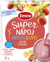 Emco Super nápoj protein a oves Jahoda a banán 45g
