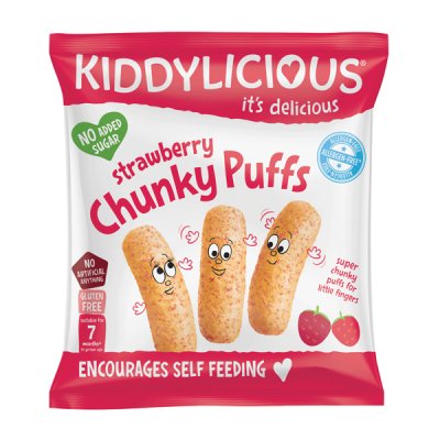 Kiddylicious Velké křupky jahodové 12g