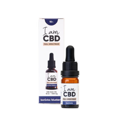 I am CBD Full spectrum CBD olej Borůvka 15% - 1500mg 10 ml