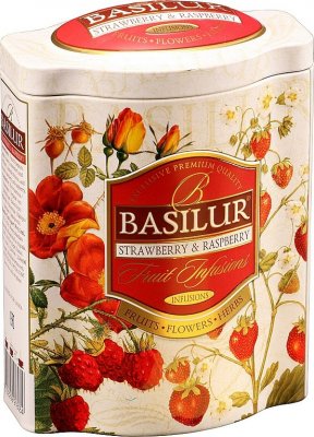 BASILUR Fruit Strawberry & Raspberry plech 100g