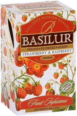 BASILUR Fruit Strawberry & Raspberry přebal 20x1,8g