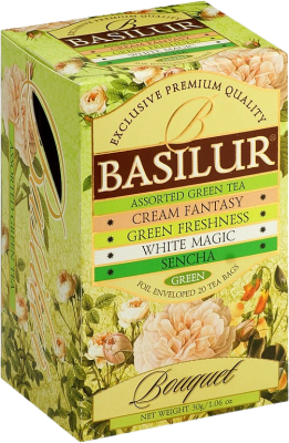BASILUR Assorted Green Bouquet 4x5x1,5g