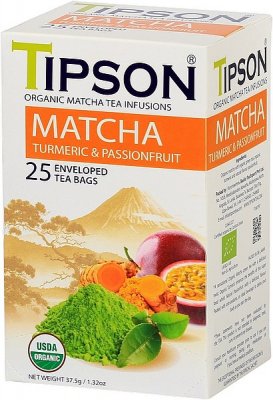 Tipson BIO Matcha Turmeric & Passion Fruit 25 x 1.5 g