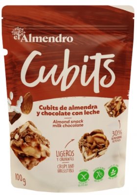 Almendro Cubits mandlové kostky s mléčnou čokoládou 100g