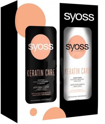 Syoss Keratin Premium Window Box Keratin šampon na vlasy 440ml + Keratin balzám na vlasy 440ml