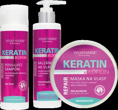VivaPharm Dárková kazeta keratin a kofein