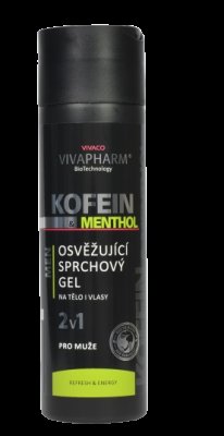 VivaPharm Kofeinový sprchový gel 2v1 s mentholem pro muže