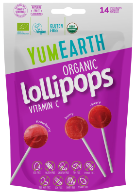 YumEarth Bio Ovocné lízátka s vitamínem C 85g