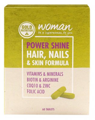 GoldNutrition Power Shine - doplněk pro vlasy, nehty a pokožku 60 tablet