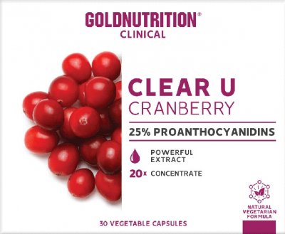 GoldNutrition Clear-U Cranberry 30 kapslí