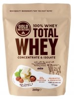 GoldNutrition Total Whey bílá čokoláda-lískový ořech 260g