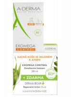 A-Derma Exomega control baume emollient 200ml + Dermalibor reparační krém 15ml