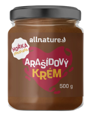 Allnature Arašídové máslo s hořkou čokoládou 500g