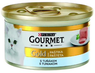 GOURMET Gold konzerva pro kočky - Jemná paštika s tuňákem 85 g
