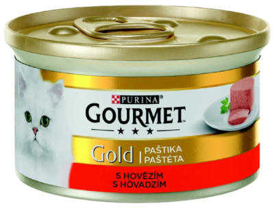 Gourmet Gold konzerva pro kočky - Jemná paštika hovězí 85g