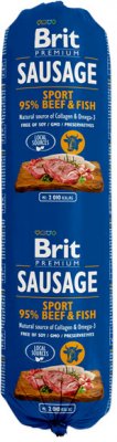 Brit salám Sausage Beef & Fish - Sport formula 800g