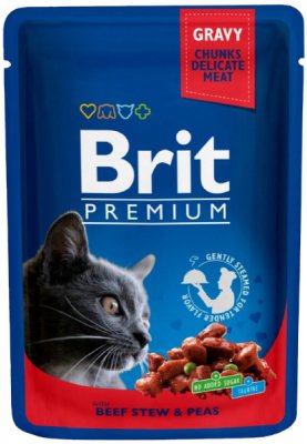Brit Premium Cat kapsička Beef Stew & Peas 100g
