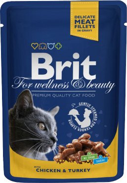 Brit Premium Cat kapsička - Kuře&Krůta 100g