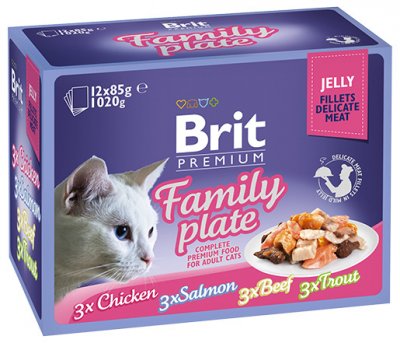 Brit Premium Cat Fillets in Jelly Family Plate 12x85