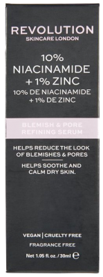 Revolution Blemish and Pore Refining Serum - 10% Niacinamide + 1% Zinc sérum 30 ml